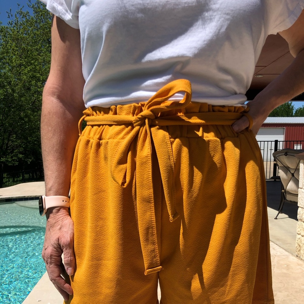Yellow Paper Bag Shorts